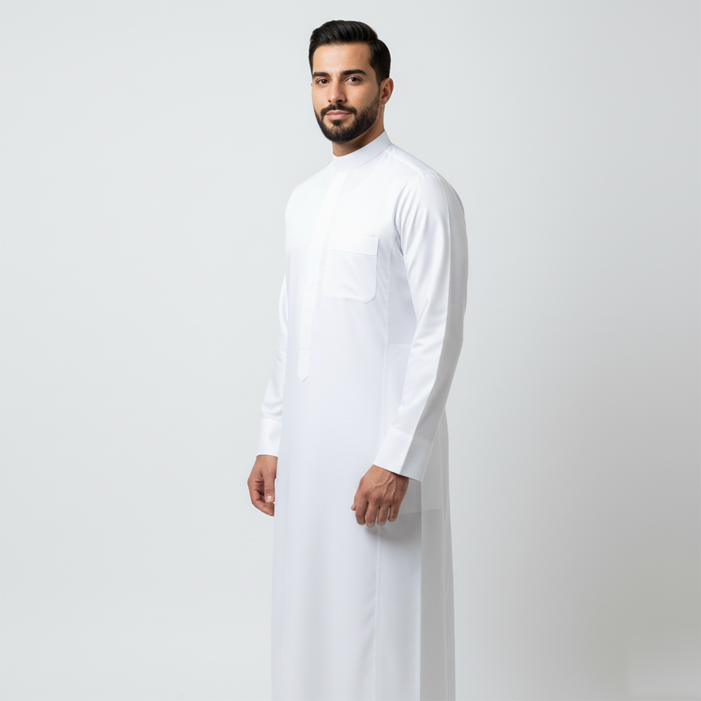 トップス THE SHISHIKUI holed north / WHITE Classic Premium Thobe - Zipper – Nusuki UK