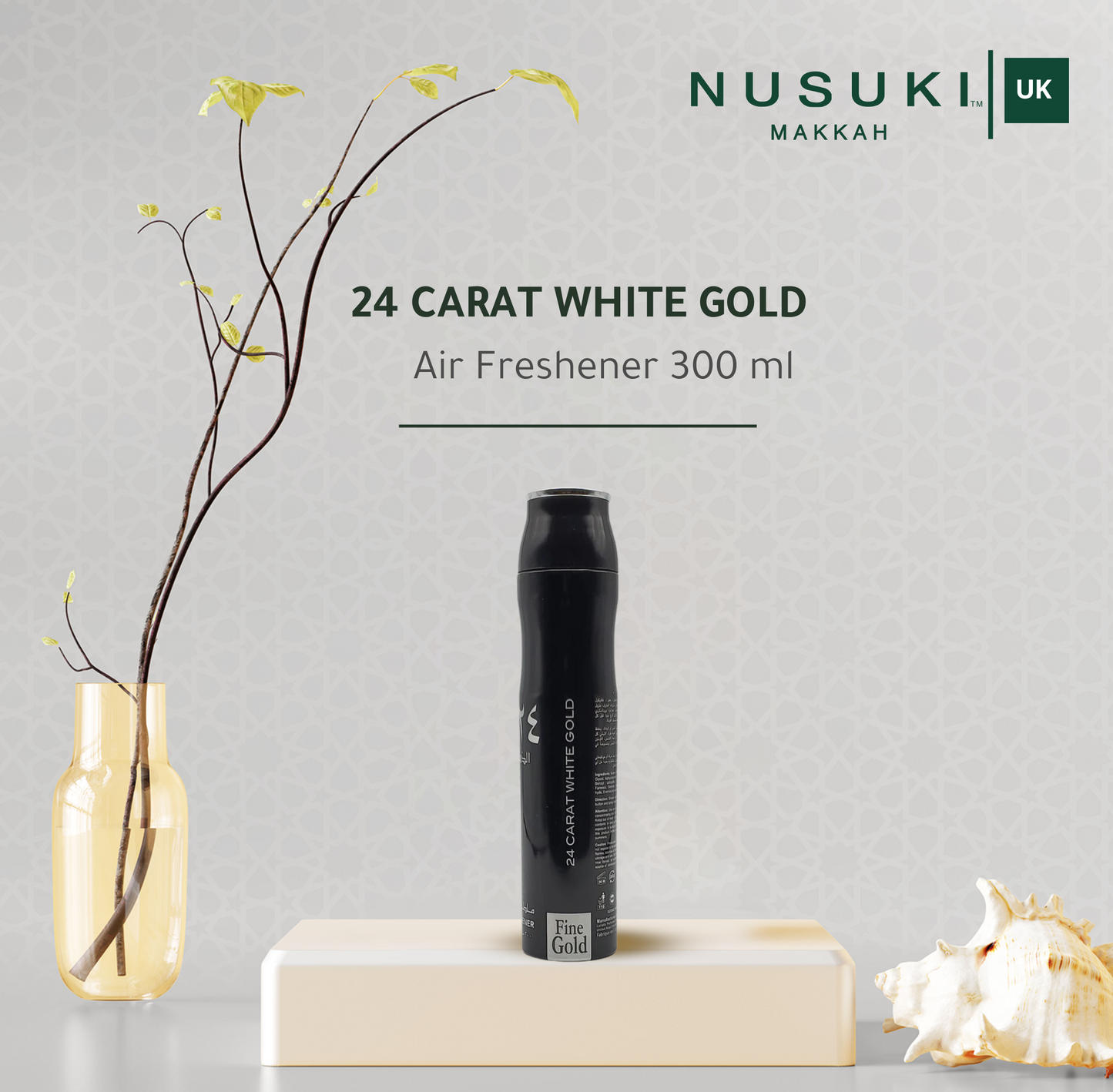 24 Carat White Gold Air Freshener 300ml (Pack of 3)