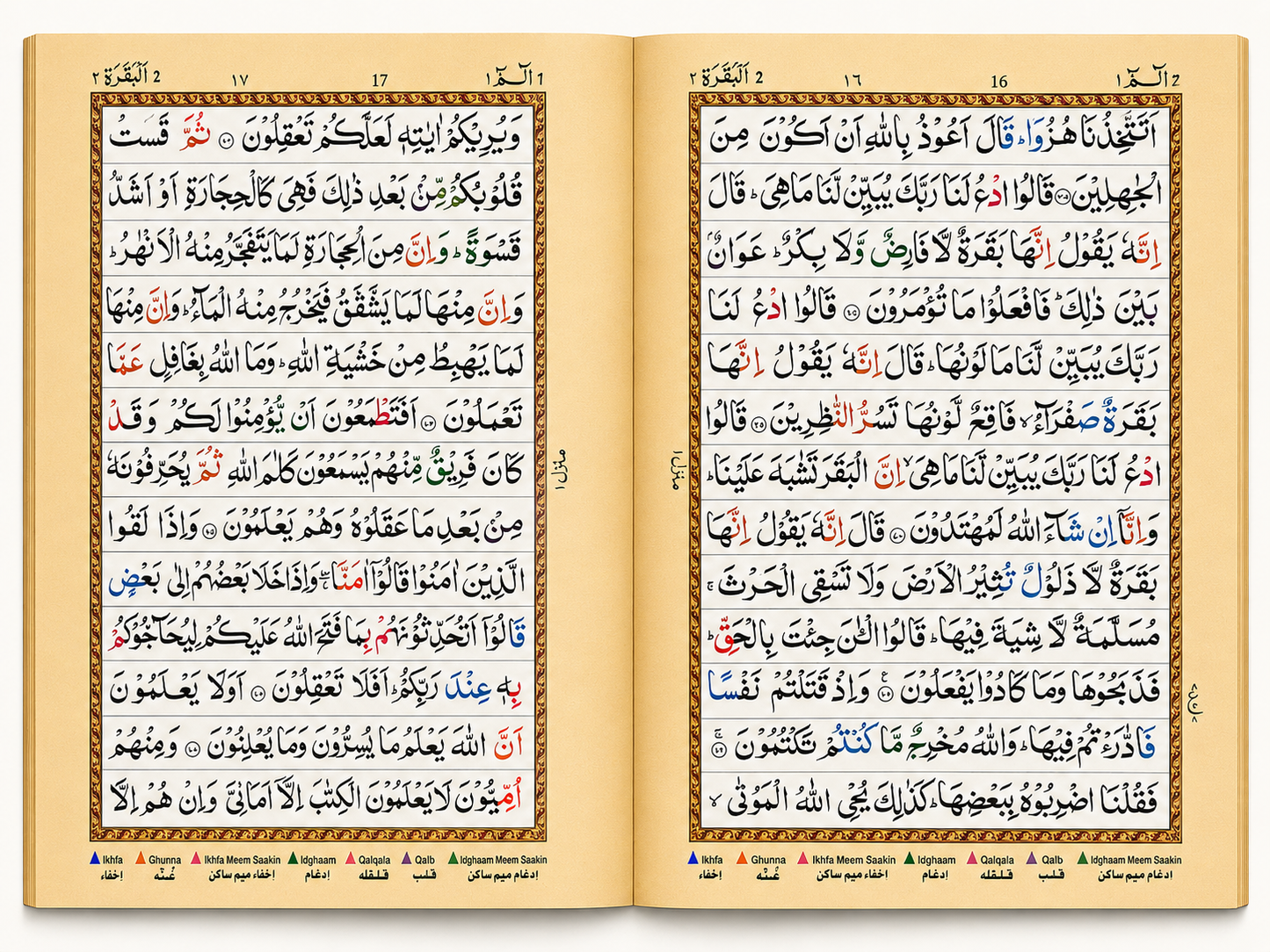 Holy Qur'an – Para 1 (Alif Lam Meem) | Colour-Coded Tajweed Edition