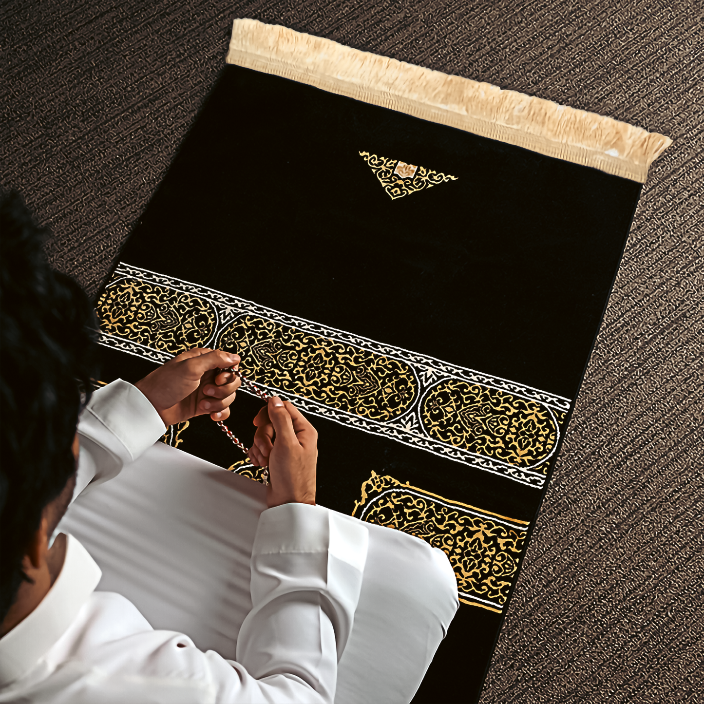 Setar Al Kaaba Prayer Mat with HandBag