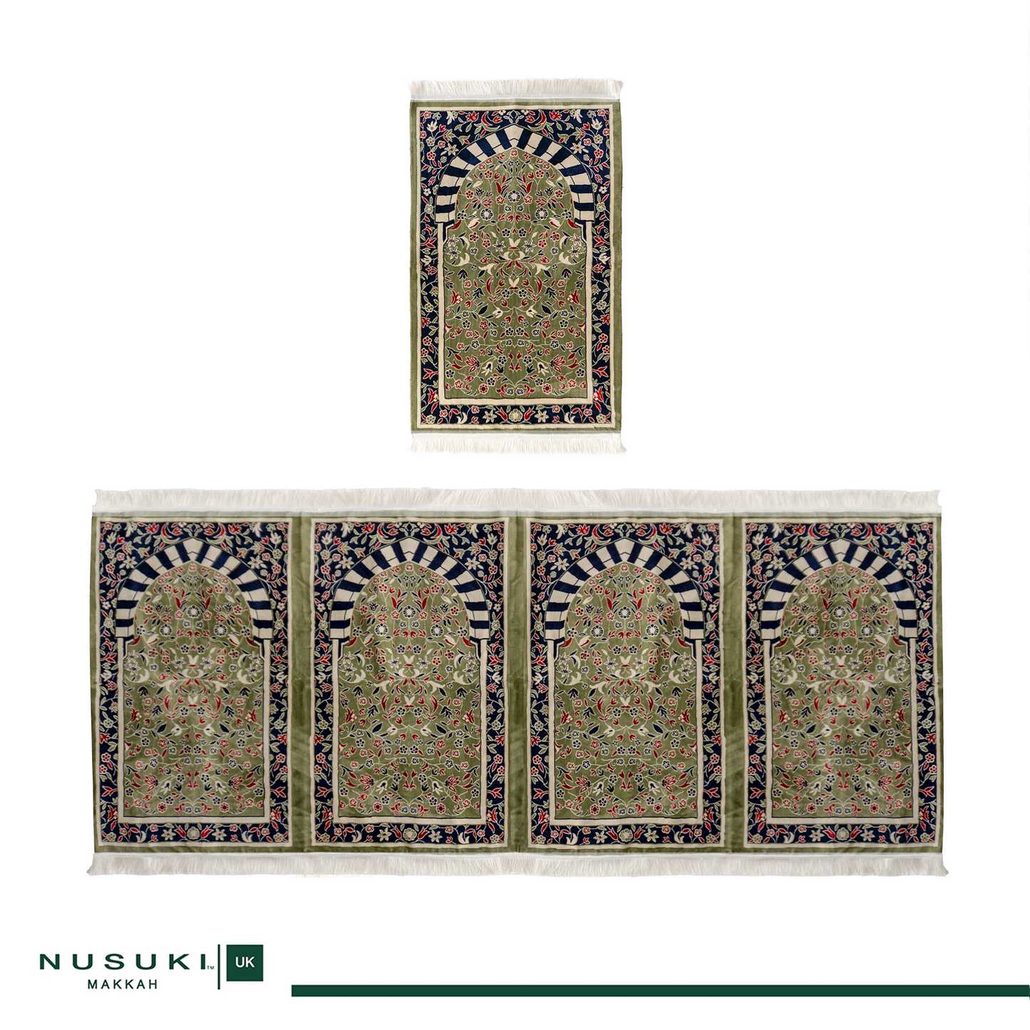 Al rawdha Al Mubarakah Musalla Set - Green