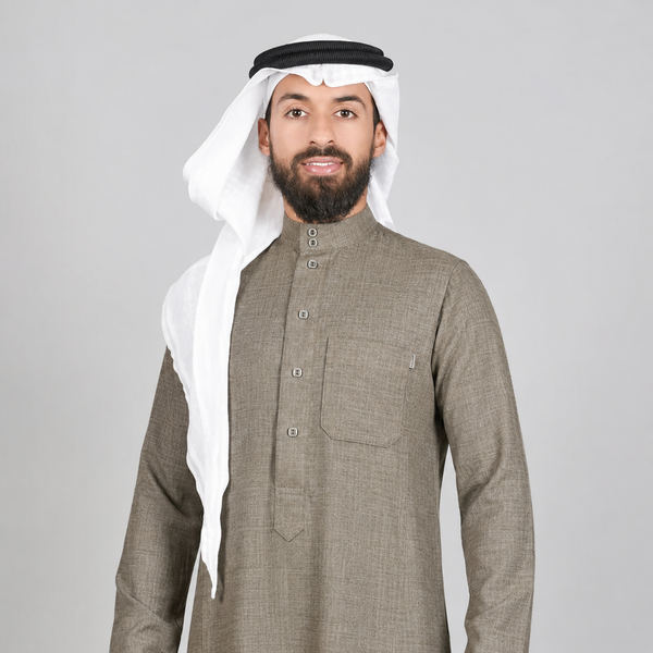 Nusuki Winter Thobe - Sand Brown