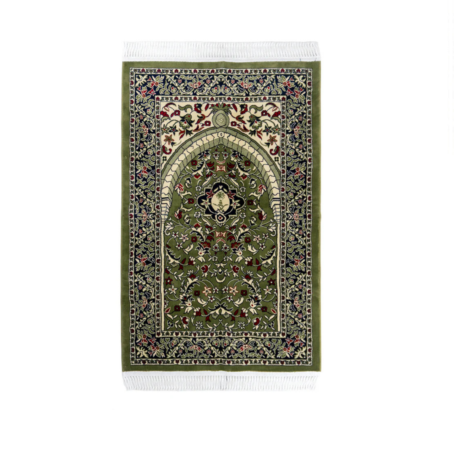 Rewaq Al Haram Prayer Mat - Soft Thick Velvet Islamic Rug Sajjada Sajada Musalla Janamaz