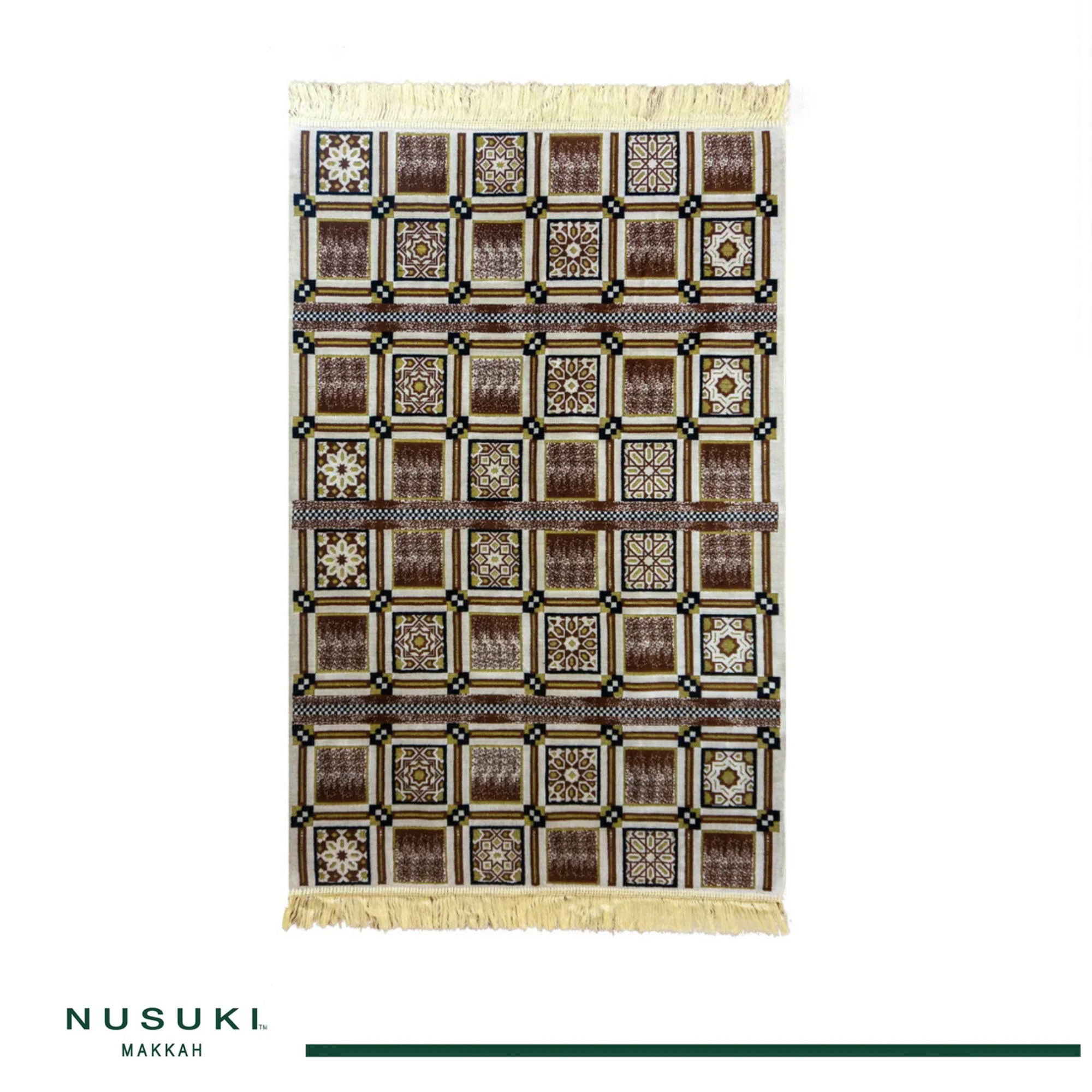 Minwal Al Mutamayiza XXL Brown Prayer Mat For Men & Women