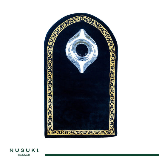 Round Black Stone Prayer Mat