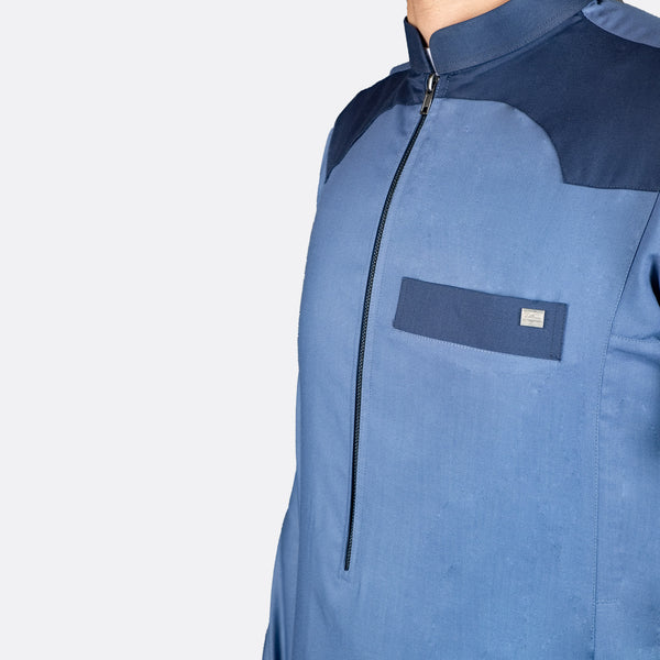 Nusuki Modern Casual Thobe - Blue