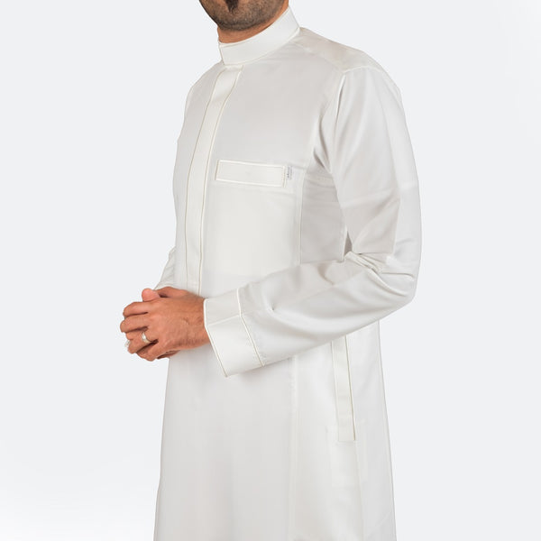 Nusuki Modern Embroidery Thobe Zipper 1