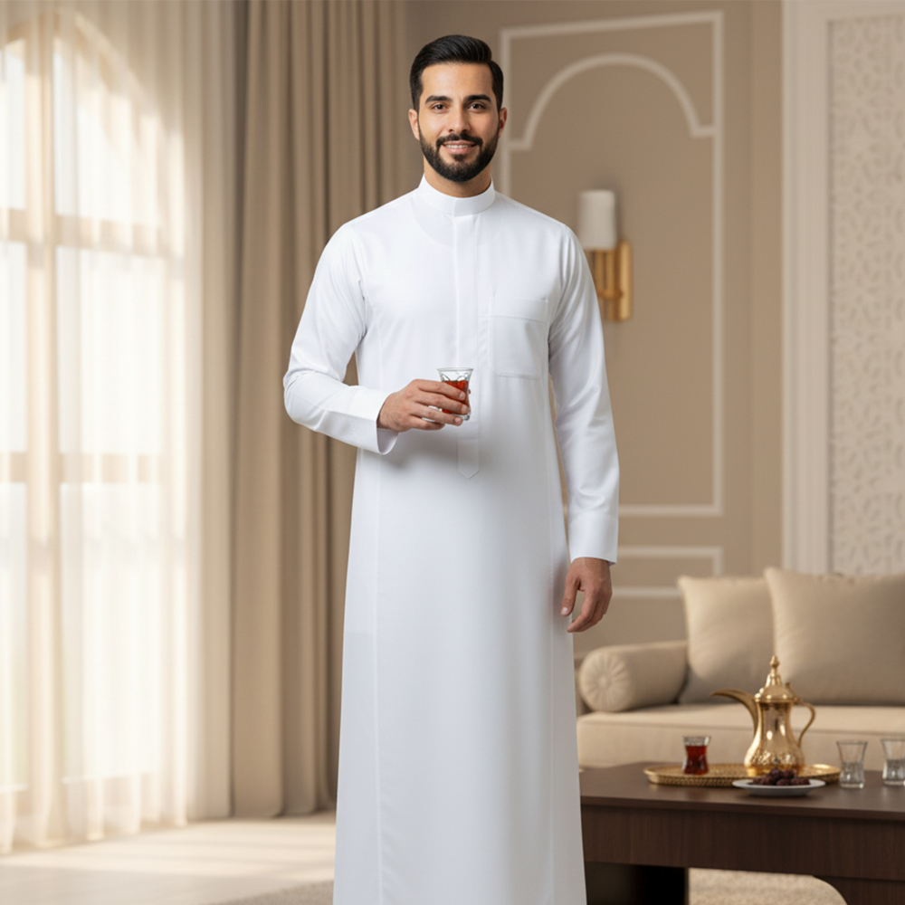 Classic Premium Thobe - Zipper