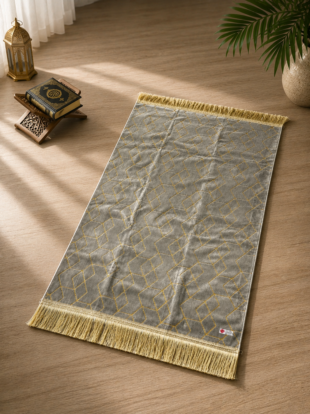 Minwal Al Istabraq XXL Prayer Mat Made in Madina Luxury Islamic Musallah