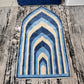 Al Noor Padded Prayer Mat Arched Blue with Handbag