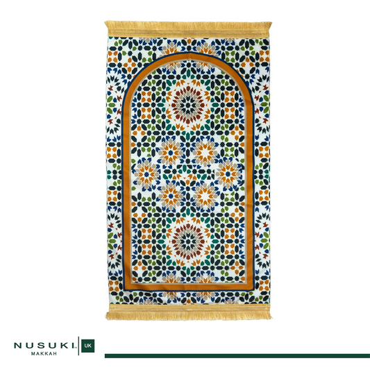 Arabesque Padded Prayer Mat with HandBag
