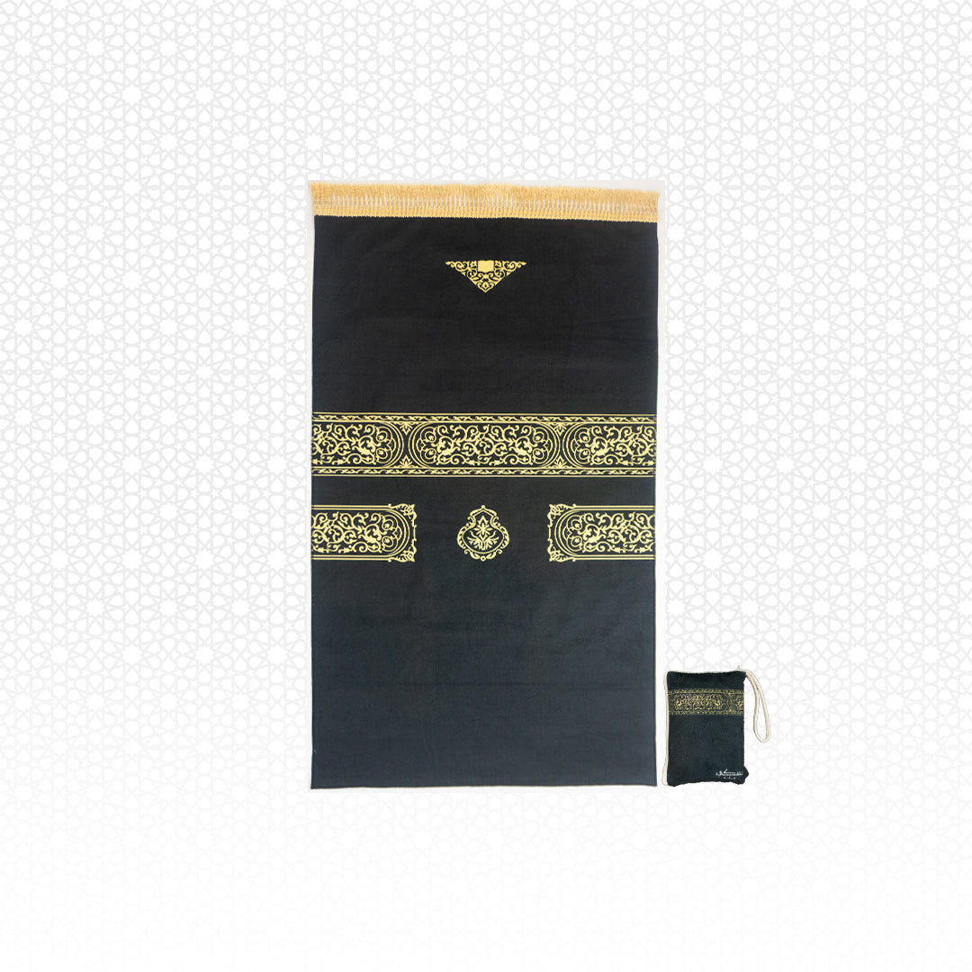 Travel Prayer Mat Setar Al Kaaba with Bag