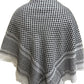 Nusuki Men’s Black Palestinian Scarf – X-Large Keffiyeh | Traditional Shemagh Wrap