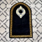 Round Black Stone Prayer Mat