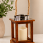 Rustic LED Hanging Lantern with Flameless Candle – Warm White Decorative Indoor & Outdoor Light