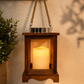 Rustic LED Hanging Lantern with Flameless Candle – Warm White Decorative Indoor & Outdoor Light