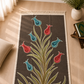 NUSUKI Turkish Embroidered Floral Prayer Mat - Tulip