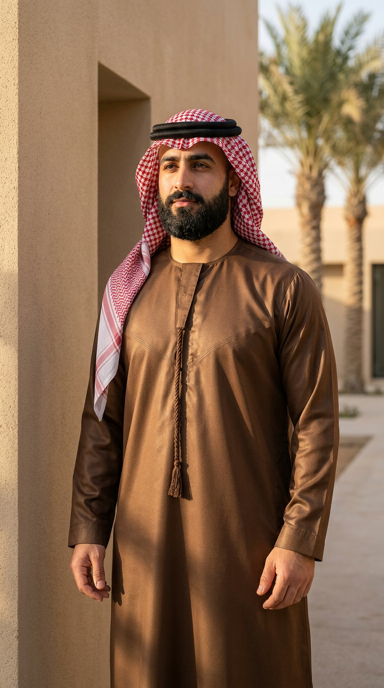 Nusuki Emarati Thobe With Tassel - Mix Colors - Men's Clothing For Ramadhan , Eid & Casual Use - Thaub , Thawb Thaob , Jubba , Dishdasha