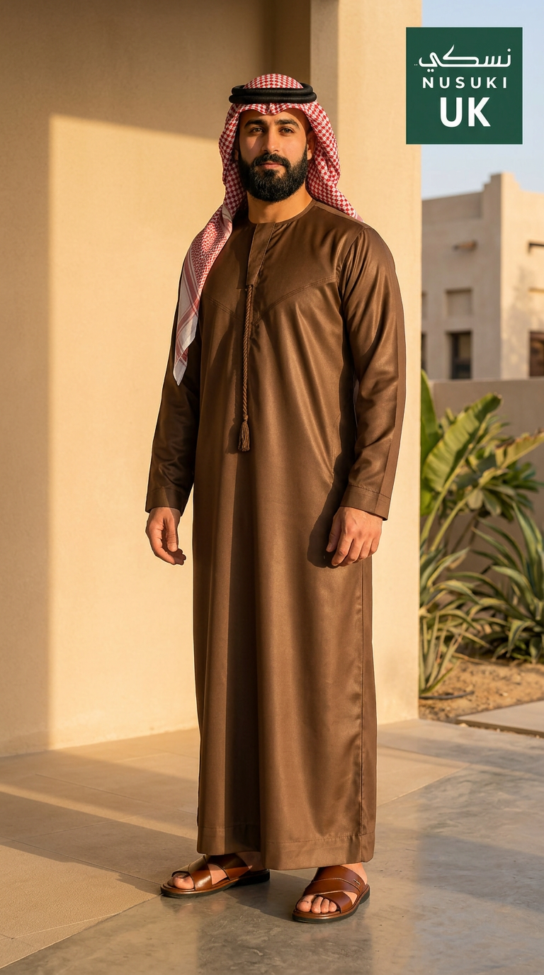 Nusuki Emarati Thobe With Tassel - Mix Colors - Men's Clothing For Ramadhan , Eid & Casual Use - Thaub , Thawb Thaob , Jubba , Dishdasha