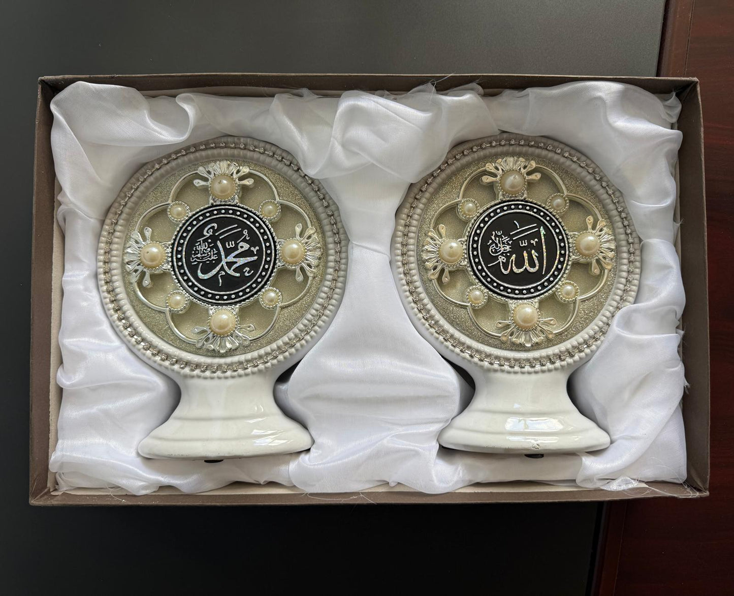 Islamic Ornament Set (Allah & Muhammad) – Pearl Design Decor Piece