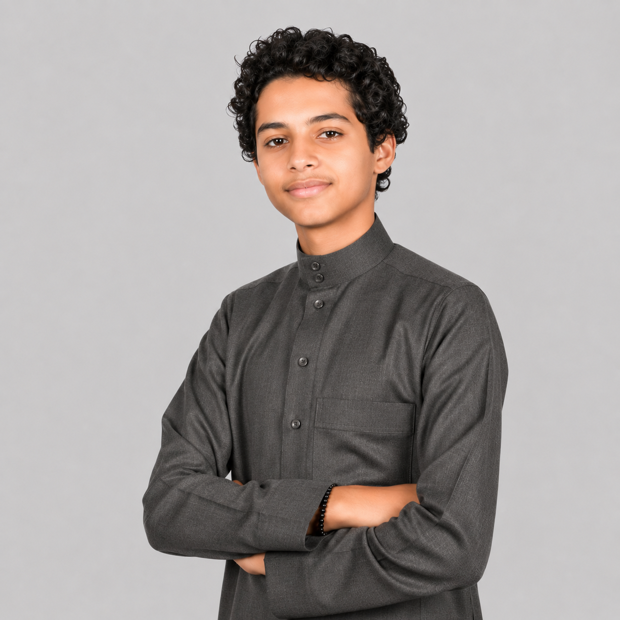 Kids Winter Thobe - Dark Brown - For Ramadhan , Eid , Events & Casual Use - Thaub , Thawb Thaob , Jubba , Dishdasha