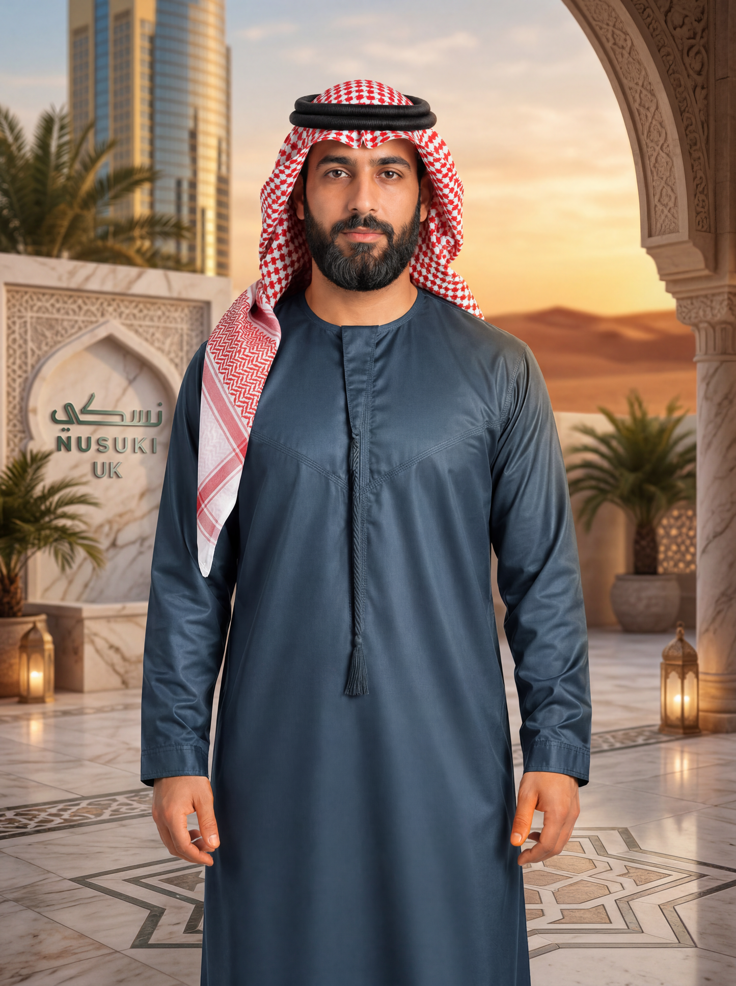 Nusuki Emarati Thobe With Tassel - Mix Colors - Men's Clothing For Ramadhan , Eid & Casual Use - Thaub , Thawb Thaob , Jubba , Dishdasha