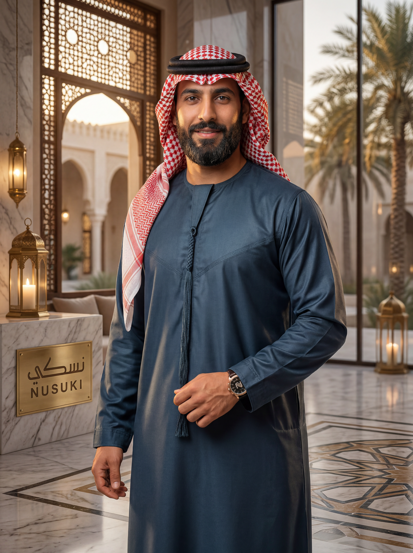 Nusuki Emarati Thobe With Tassel - Mix Colors - Men's Clothing For Ramadhan , Eid & Casual Use - Thaub , Thawb Thaob , Jubba , Dishdasha