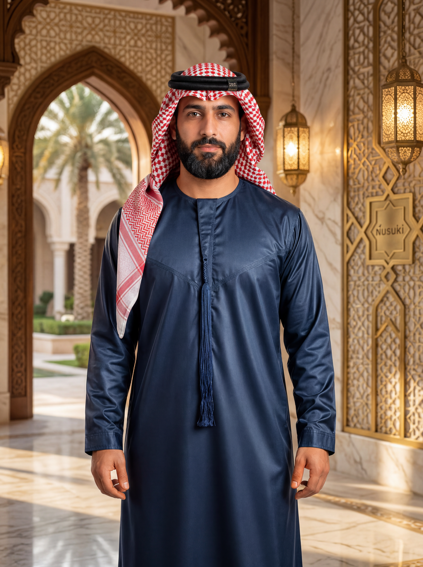 Nusuki Emarati Thobe With Tassel - Mix Colors - Men's Clothing For Ramadhan , Eid & Casual Use - Thaub , Thawb Thaob , Jubba , Dishdasha