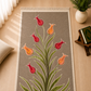 NUSUKI Turkish Embroidered Floral Prayer Mat - Tulip