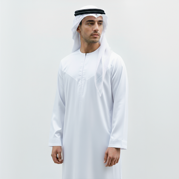 Nusuki Emarati Thobe - White