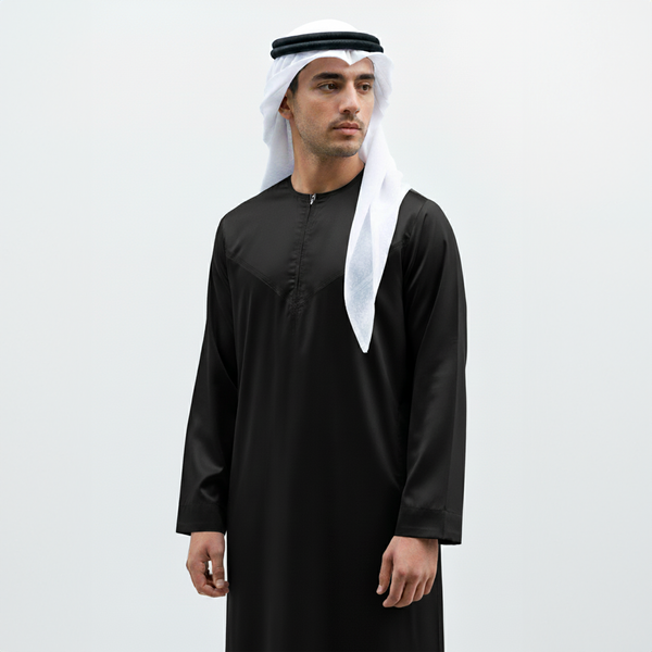Nusuki Emarati Thobe - Black