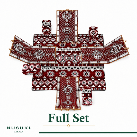 Nusuki Luxury Traditional Majlis Seating Set – 9 Piece Arabian Floor Seating Set