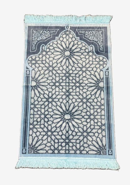 Minwal Fur Prayer Mat – Geometry Mihrab - Design 2 - Islamic Rug Sajjada Sajada Musalla Janamaz