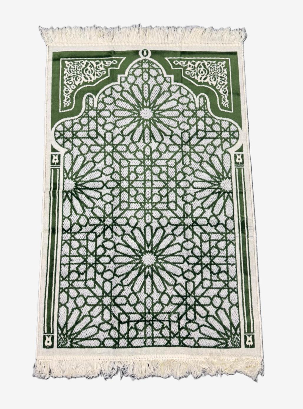 Minwal Fur Prayer Mat – Geometry Mihrab - Design 2 - Islamic Rug Sajjada Sajada Musalla Janamaz