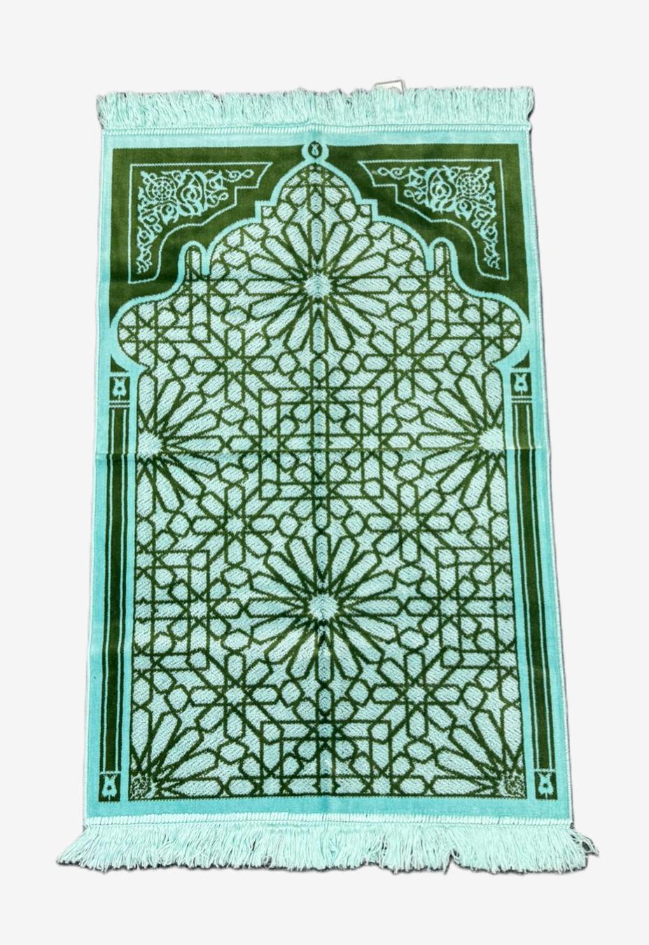 Minwal Fur Prayer Mat – Geometry Mihrab - Design 2 - Islamic Rug Sajjada Sajada Musalla Janamaz