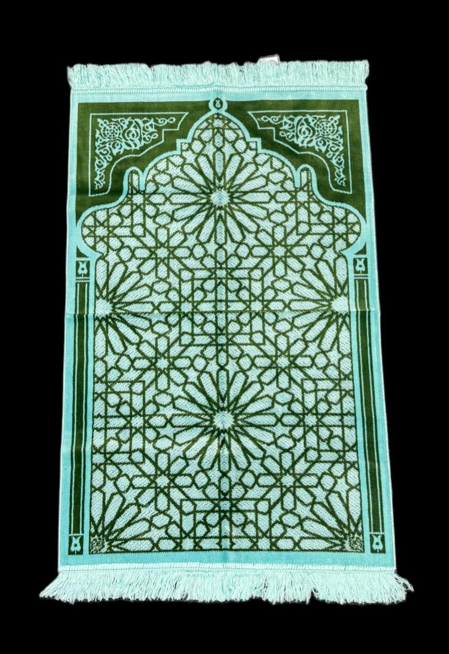 Minwal Fur Prayer Mat – Geometry Mihrab - Design 2 - Islamic Rug Sajjada Sajada Musalla Janamaz