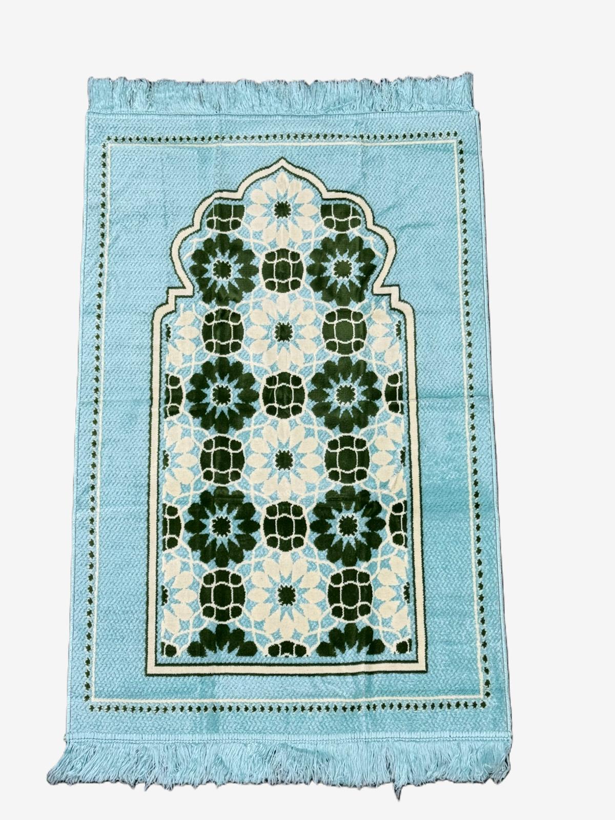 Minwal Fur Prayer Mat – Rosette Mihrab - Design 3 - Islamic Rug Sajjada Sajada Musalla Janamaz