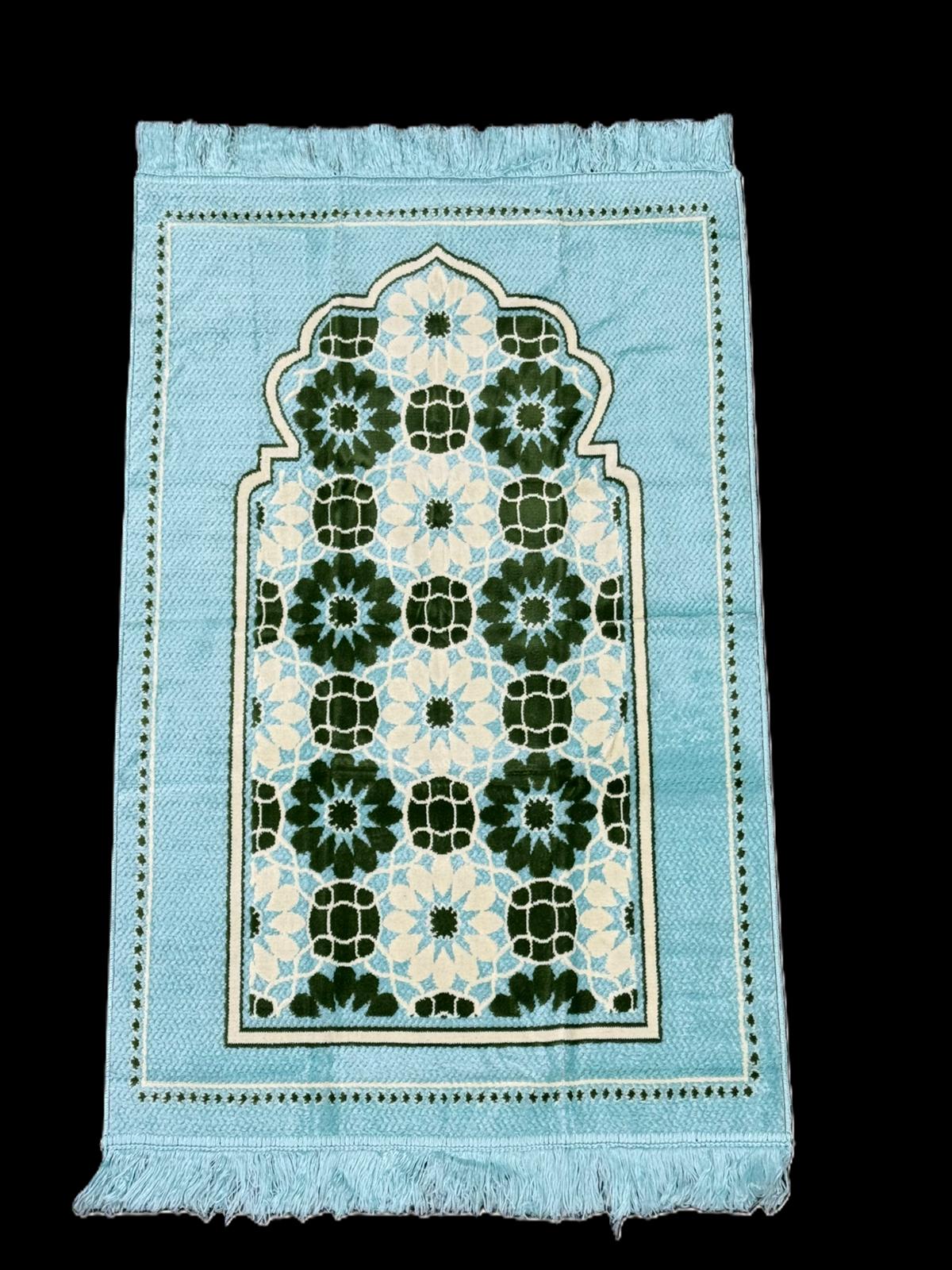 Minwal Fur Prayer Mat – Rosette Mihrab - Design 3 - Islamic Rug Sajjada Sajada Musalla Janamaz