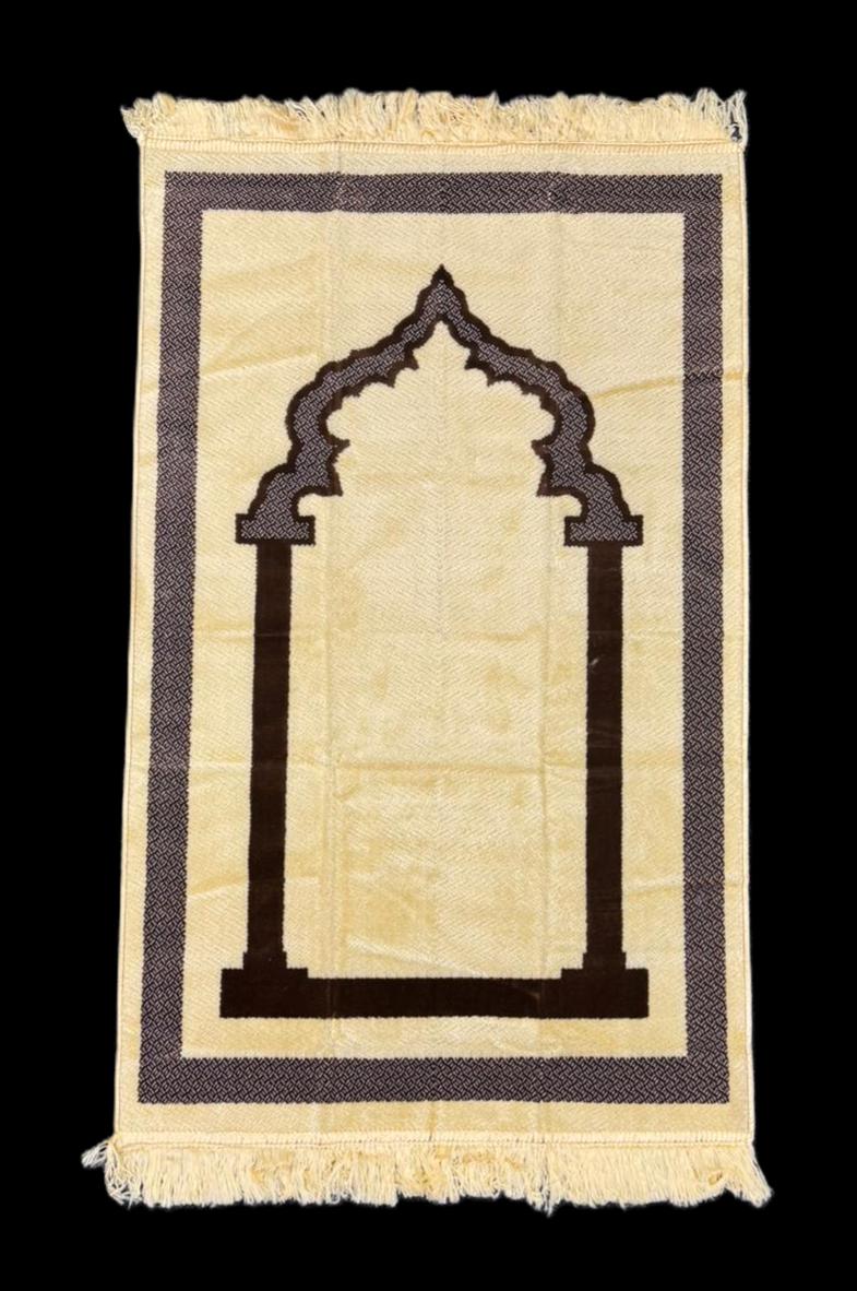 Minwal Fur Prayer Mat – Modern Arch - Design 1 - Islamic Rug Sajjada Sajada Musalla Janamaz