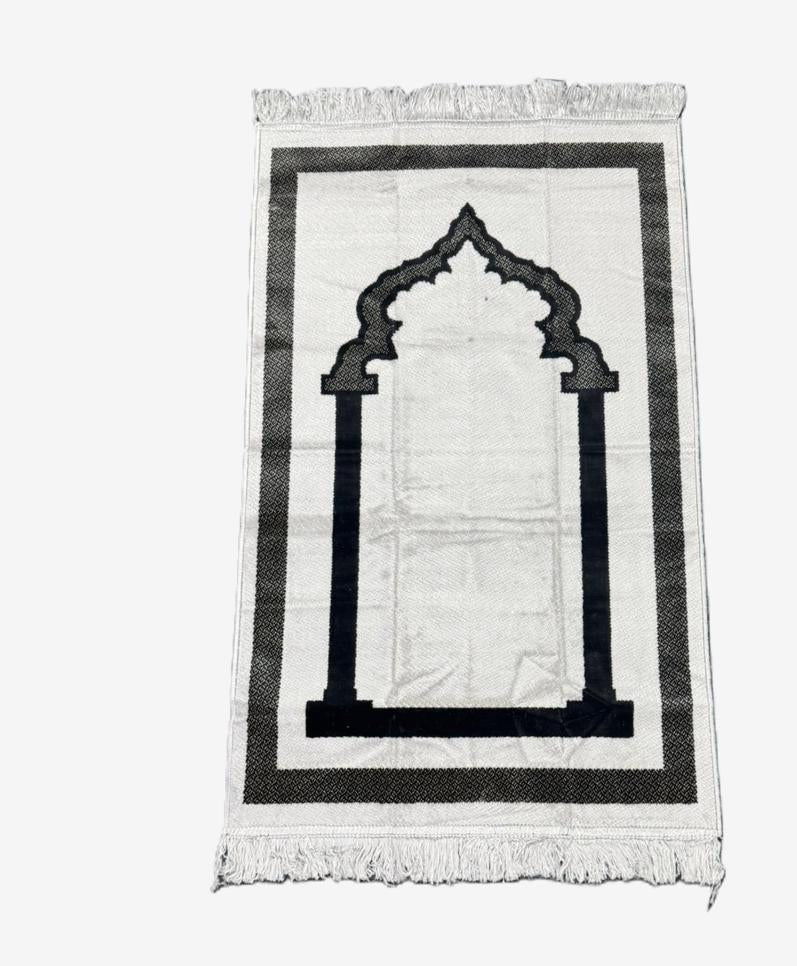 Minwal Fur Prayer Mat – Modern Arch - Design 1 - Islamic Rug Sajjada Sajada Musalla Janamaz
