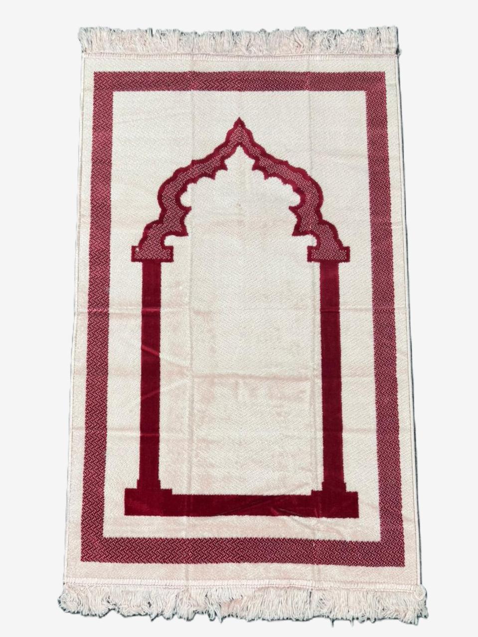 Minwal Fur Prayer Mat – Modern Arch - Design 1 - Islamic Rug Sajjada Sajada Musalla Janamaz