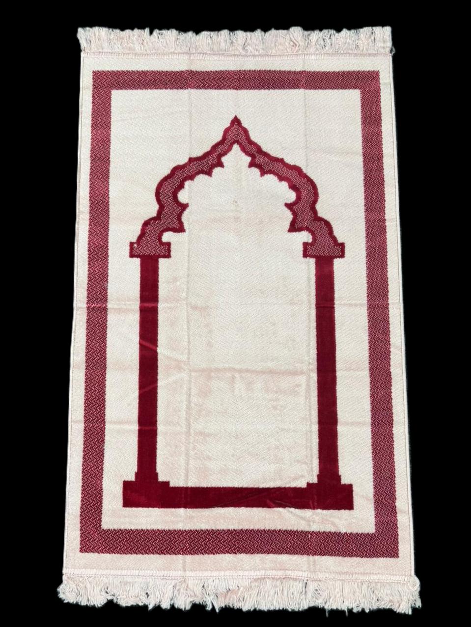Minwal Fur Prayer Mat – Modern Arch - Design 1 - Islamic Rug Sajjada Sajada Musalla Janamaz