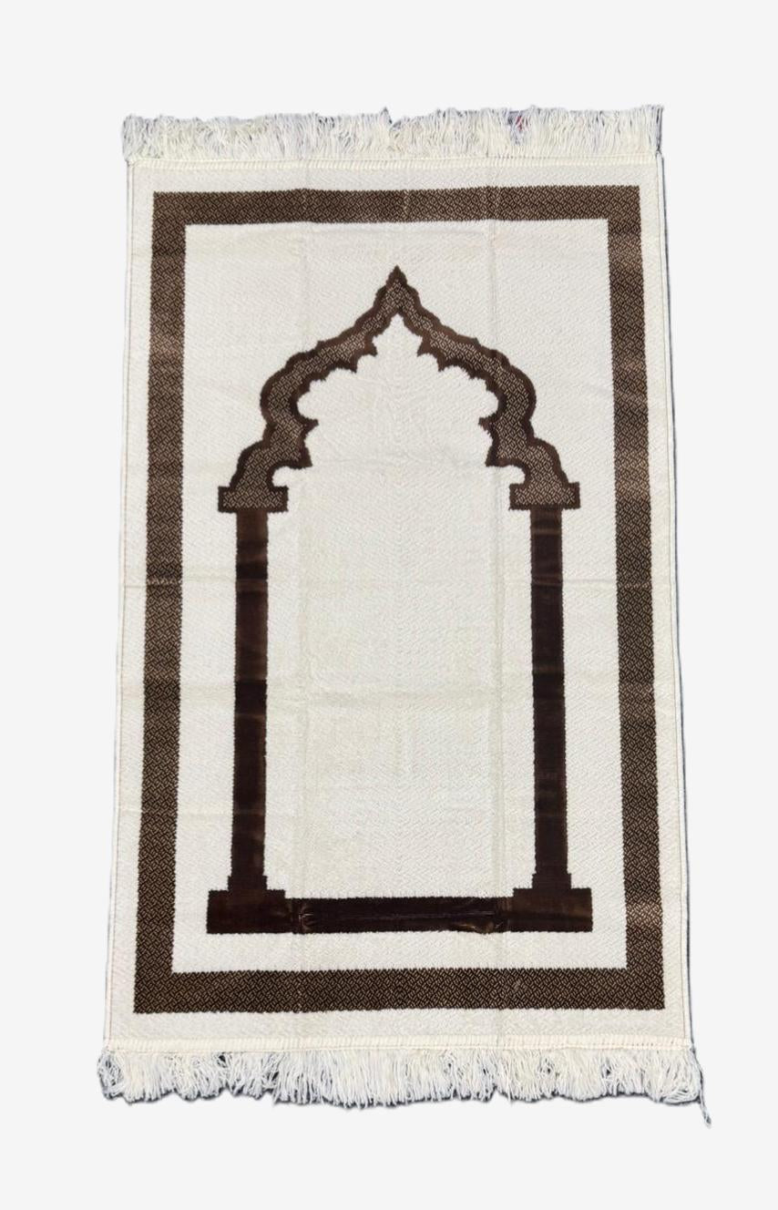 Minwal Fur Prayer Mat – Modern Arch - Design 1 - Islamic Rug Sajjada Sajada Musalla Janamaz