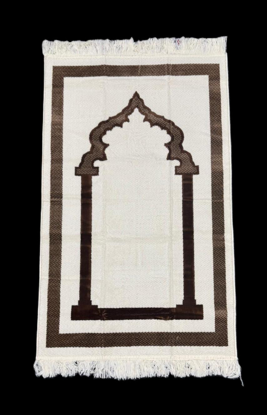 Minwal Fur Prayer Mat – Modern Arch - Design 1 - Islamic Rug Sajjada Sajada Musalla Janamaz
