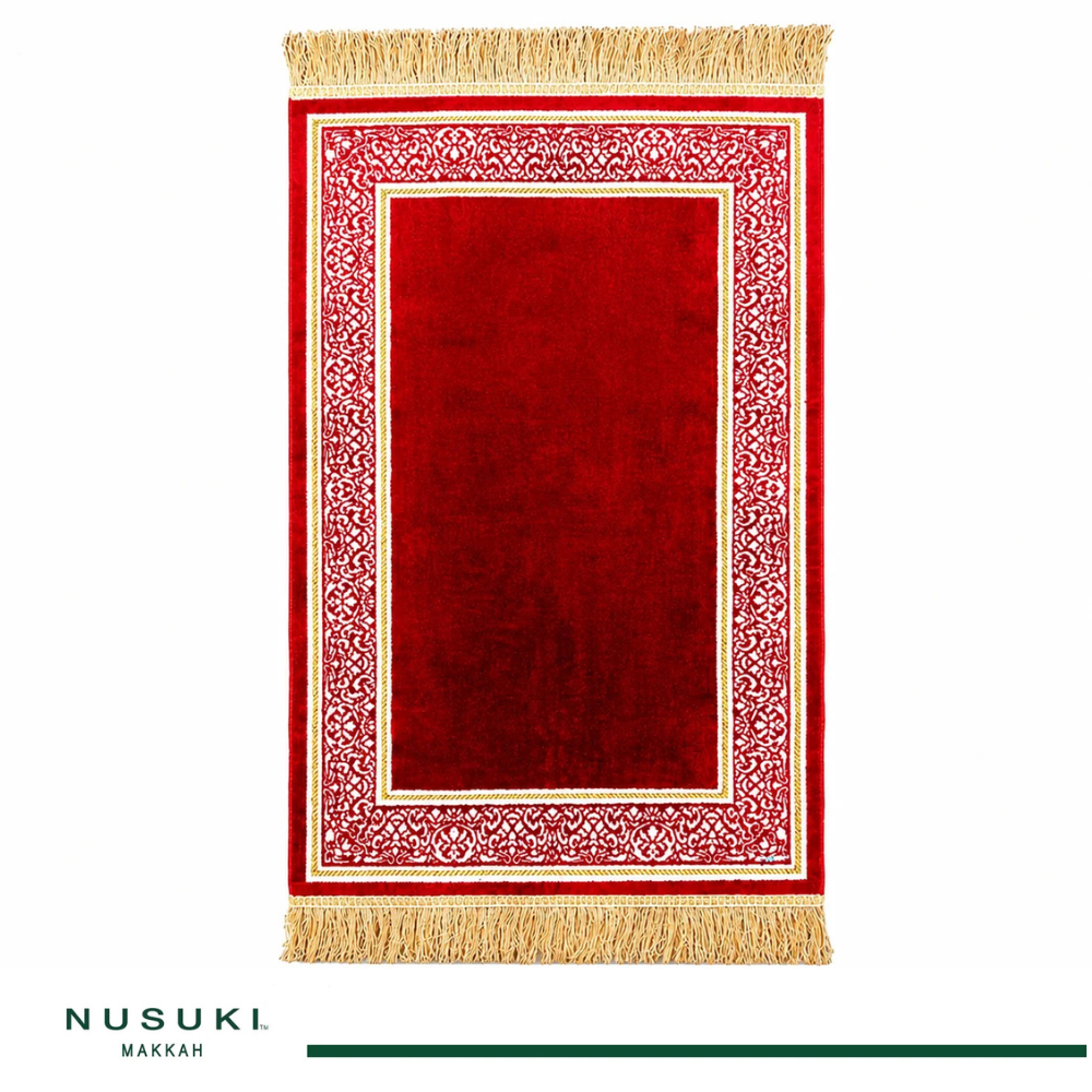 Sidrat Al Muntaha Velvet Prayer Mat by Nusuki | Premium Islamic Prayer Rug