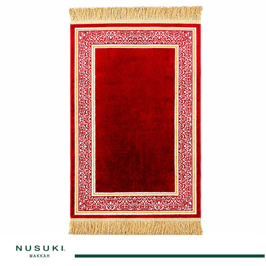 Sidrat Al Muntaha Velvet Prayer Mat by Nusuki | Premium Islamic Prayer Rug
