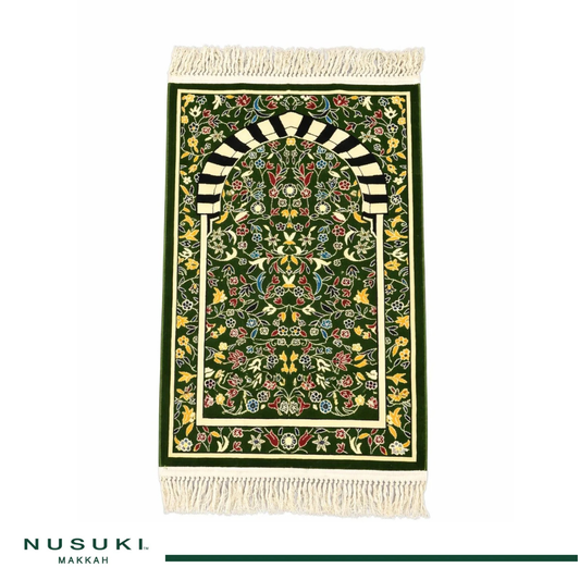 Rawdha Mubaraka Luxury Prayer Mat with Handbag