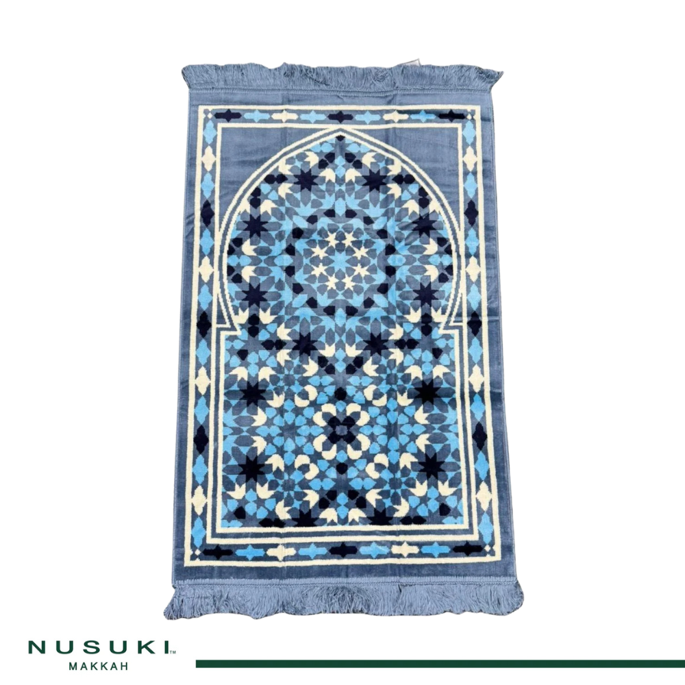 Minwal Fur Prayer Mat – Rose Arabesque - Design 5