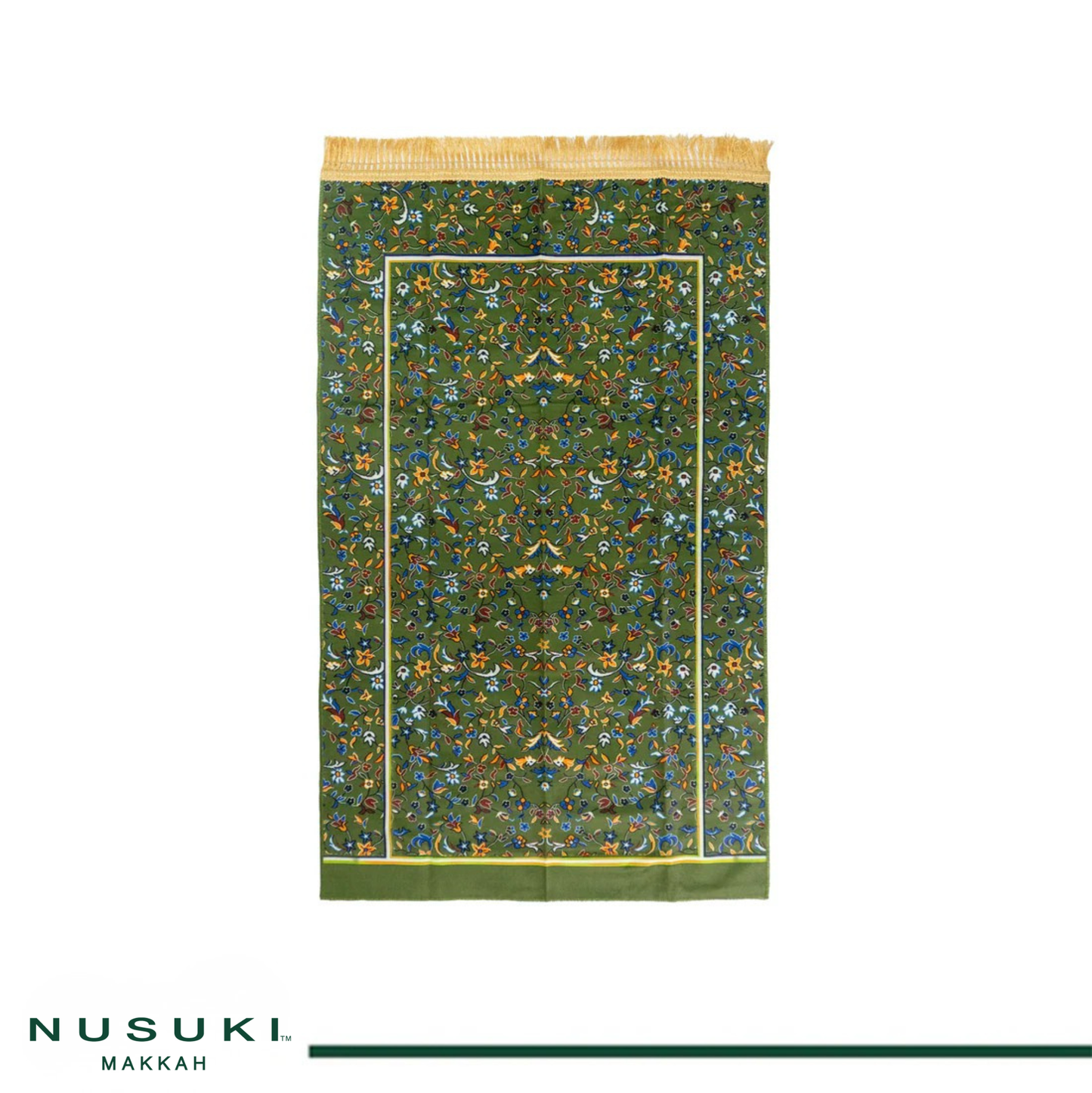 Travel Prayer Mat - Rawda Green with Bag