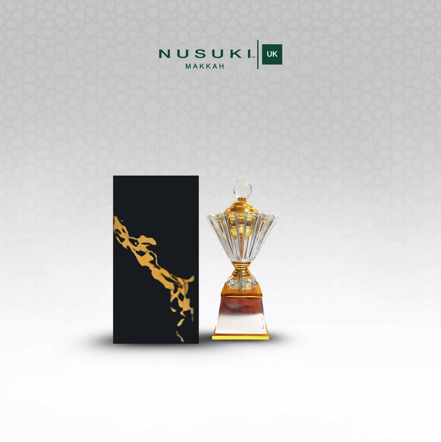 Crystal Gold Mubkhar – Elegant Arabic Incense Burner Decor